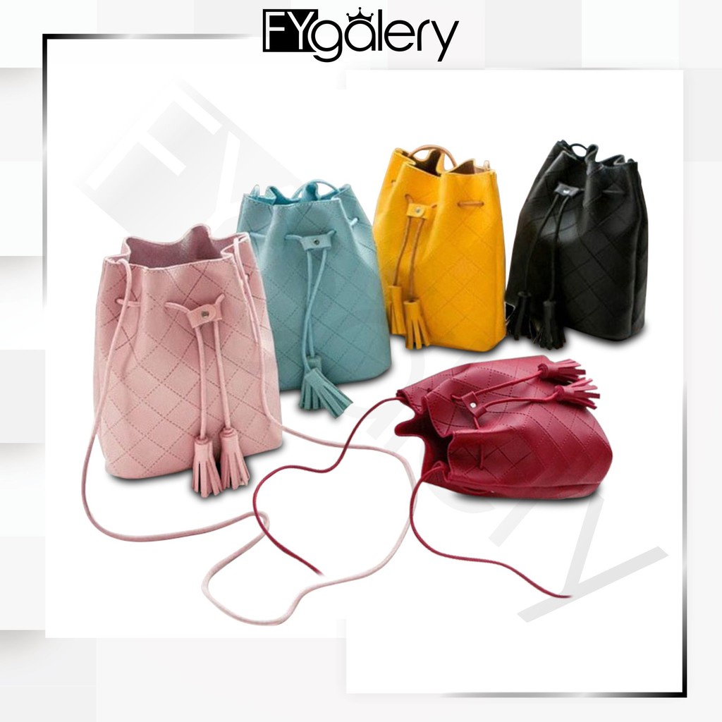 FYGALERY FYG1252 Tas Selempang Bag Bucket Cute Tas Fashion Wanita Murah