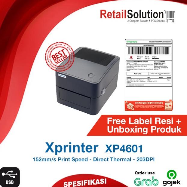 Printer Label Thermal  Xprinter XP4601 D / XP-D4601 / XPD4601 / XP 4601