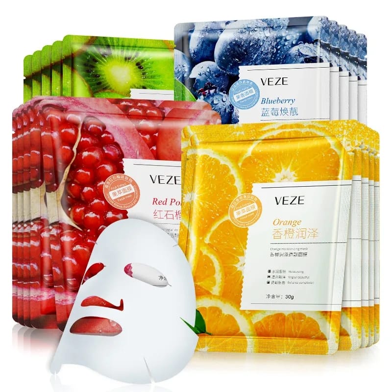 VENZEN - VEZE Fruit Moisturizing Facial Sheet Mask Masker Wajah Buah