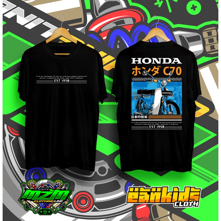 Kaos Pria Distro/Kaos Pria Honda C70 Blue/kaos motor C70 blue/kaos pria/kaos thailooks/kaos keren/ka