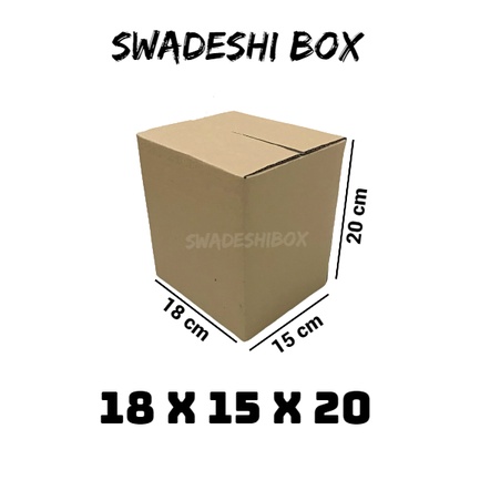 

kardus/karton/box uk. 18x15x20 cm untuk packing singlewall polos