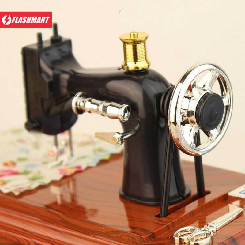 Flashmart Musical Box Kotak Musik Bentuk Miniatur Mesin Jahit - YL1010