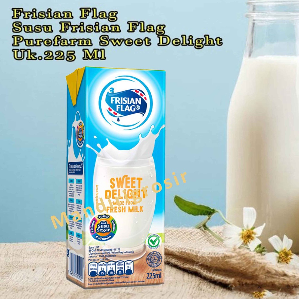 

Frisian Flag *Purefarm *susu kotak cair *sweet delight *225ml