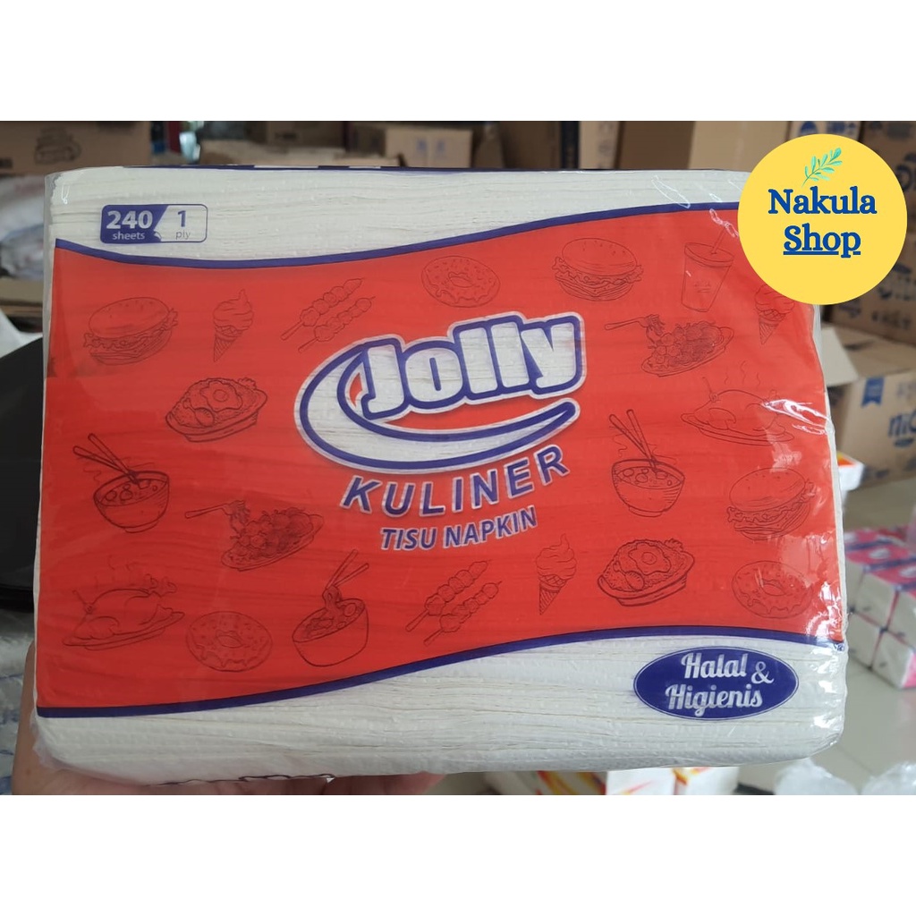 Tissue Napkin / Tissue Makan Jolly Kuliner - 240 Sheets 1 Ply