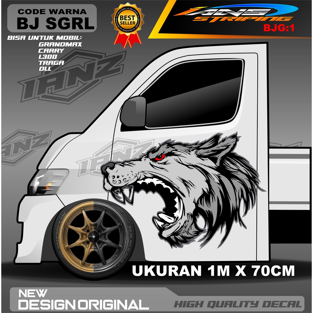 STIKER PINTU MOBIL GRANMAX PICK UP STIKER PINTU CARY STIKER PINTU L300 STIKER PINTU TRAGA SRIGALA