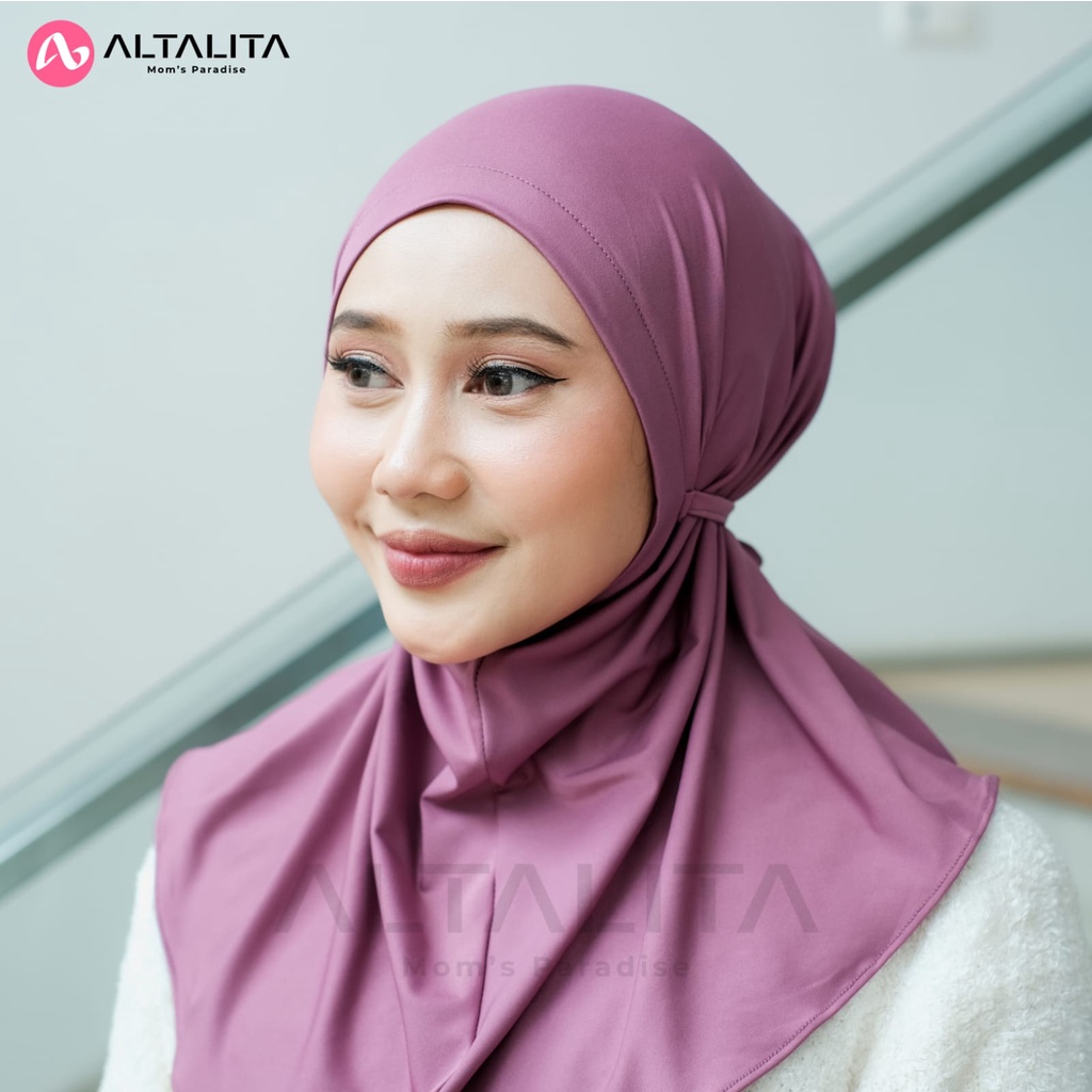 Altalita - Hijab Instan Tali Nyta Non Pet Kerudung Bergo Sport Non Pad Bahan Jersey Premium Cocok Untuk Olahraga Volly Futsal Senam dan Sehari-Hari