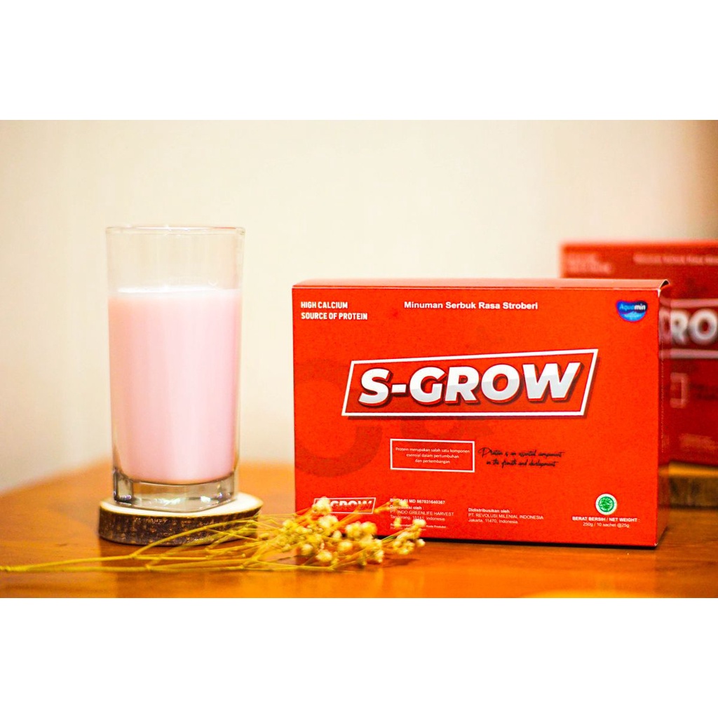 

S-GROW Peninggi Badan Secara Cepat High Calcium dan Tinggi Protein isi 10 Sachet