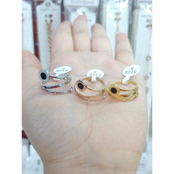 cincin bvlgr  fashion titanium anti karat anti luntur