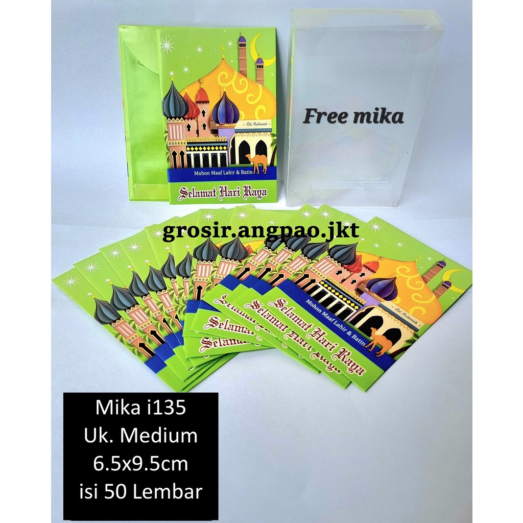 

AMPLOP / ANGPAO LEBARAN HARI RAYA IDUL FITRI MIKA ISI 50 LEMBAR MURAH MERIAH READY