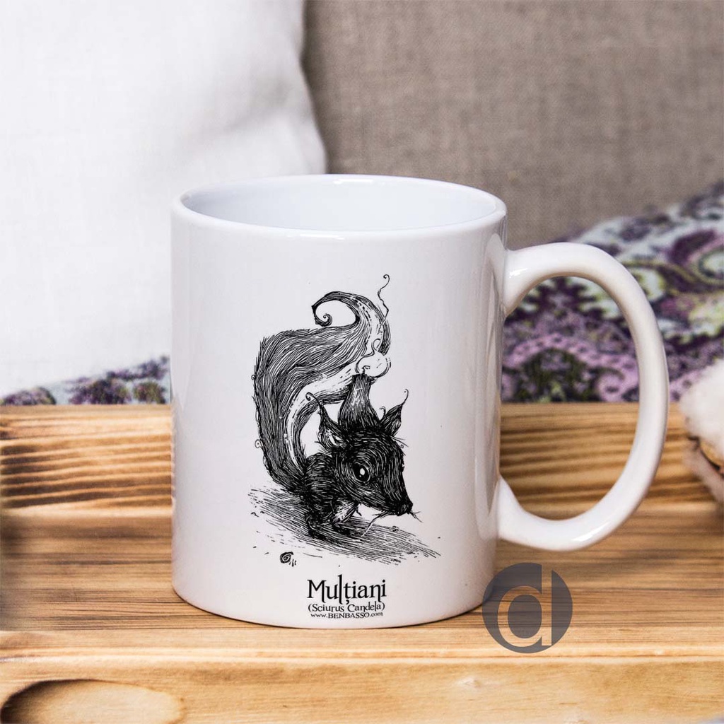 Mug Gelas Black And White Animal Monster Flight ABW8
