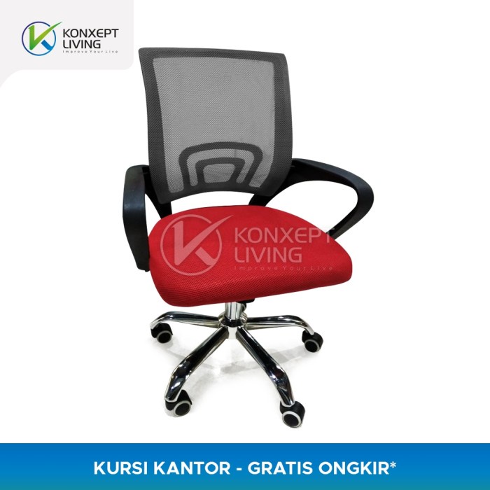 Terlaris Kursi Kerja Kantor Jaring ( Import) Kombinasi//Hitam-Merah