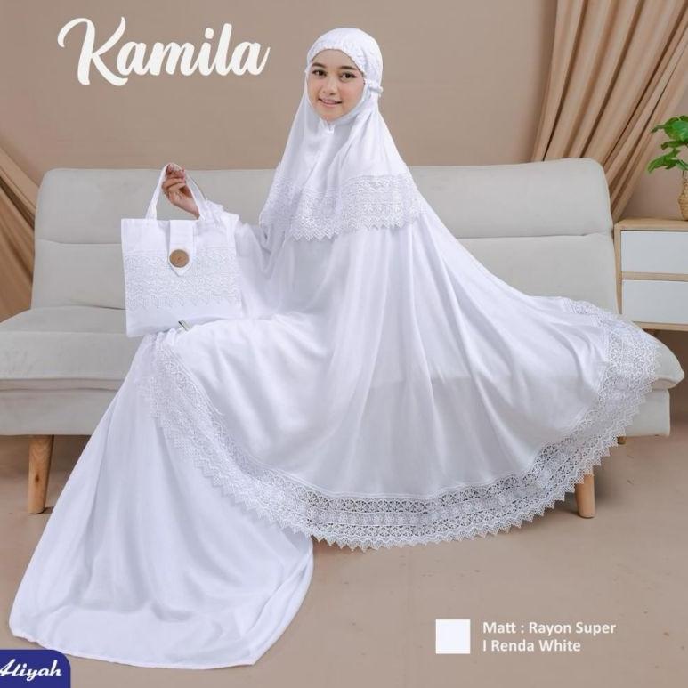 HARGA TERMURAH MUKENA DEWASA RAYON PREMIUM PUTIH POLOS RENDA IMPORT MEWAH MUKENAH SESERAHAN UMROH HA