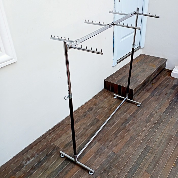 Stand Stand Hanger Jemuran Gantungan Gawangan Display Baju Toko Baju Distro