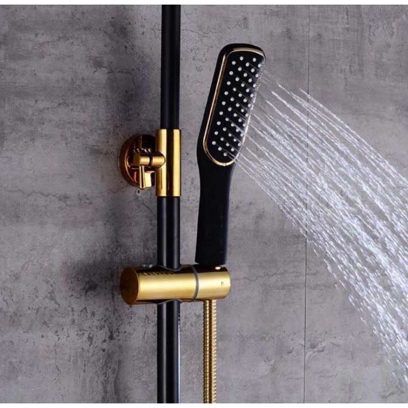 Shower Tiang Column 3 Dalam 1 Shower Set Dengan Faucet Sprayer Faucet Panas Dan Dingin Set Kamar Mandi Besi Tahan