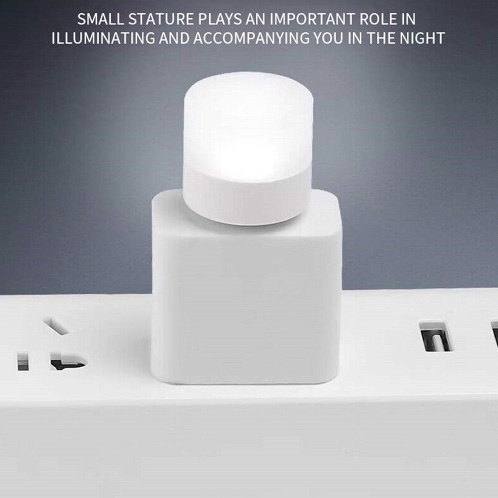 Lampu Kecil LED USB MINI Tidur Baca Travel Night Light Kamar Portable Bulat - BUM