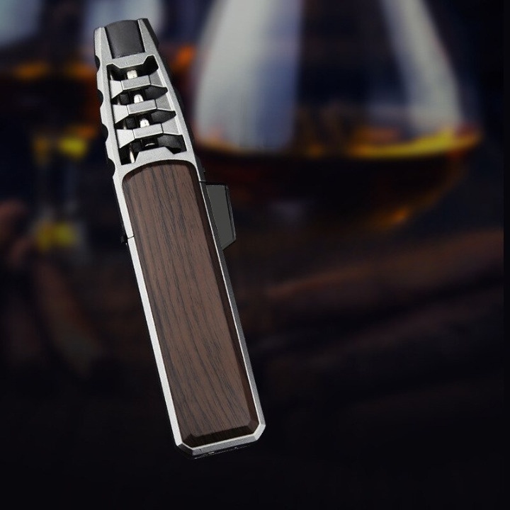 SportStationOutlet Jobon Korek Api Gas Flame Jet Gun Butane Torch - ZB-588 - Brown