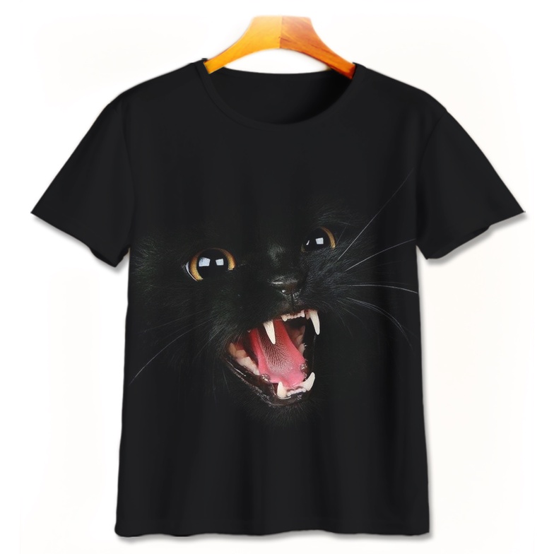 Kaos 3D Anak | Baju Printing | Kaos 3D - Baju Gambar Binatang / Hewan Kucing Lucu Cat Lovers V16 Sti