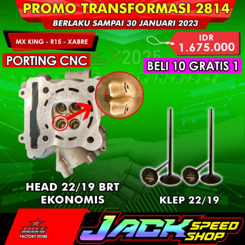 HEAD BRT JUPITER MX 135 MX KING VIXION OLD NEW NVA NVL R15 V1 V2 XABRE LAMA BARU 22 19 SILINDER CYLI