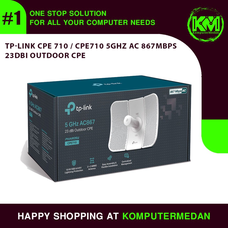 TP-Link CPE 710 / CPE710 5GHz AC 867Mbps 23dBi Outdoor CPE