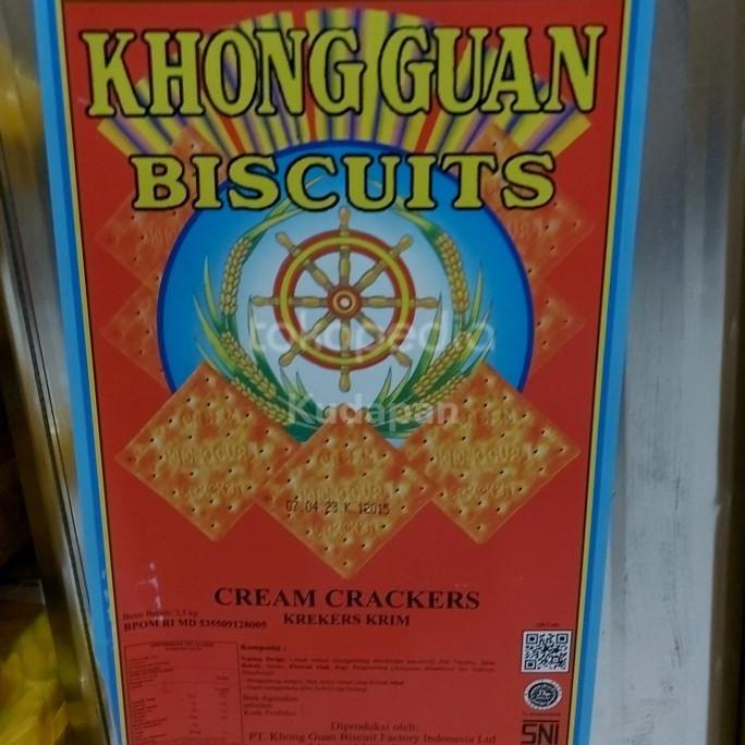 

BISKUIT KALENG BISKUIT KHONG GUAN CREAM CRACKERS GABIN TIPIS 1 KALENG ISI 3.5 KG EL09I09A82L
