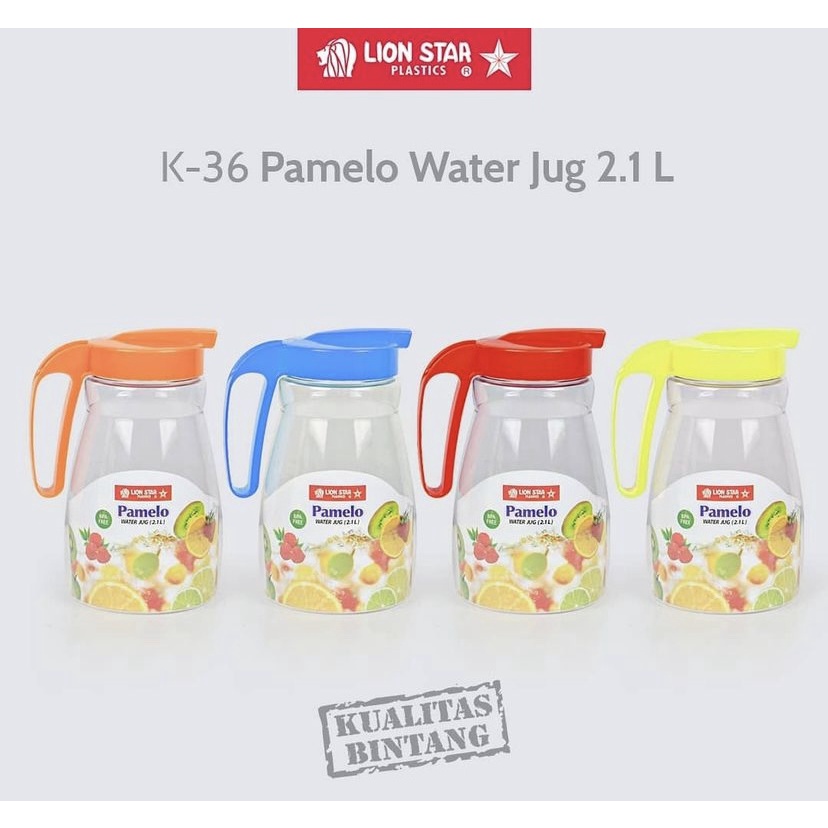 ( BISA COD ) PROMO LION STAR K-36 PAMELO WATER JUG 2,1 LITER / TEMPAT AIR MINUM / BPA FREE / TEKO AIR JUS / TEMPAT AIR MINUM DINGIN MURAH ORIGINAL