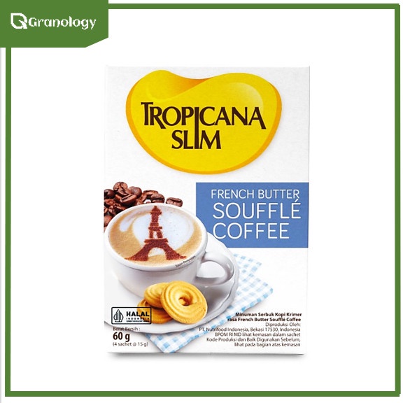 Tropicana Slim French Butter Souffle Coffee 1 Box 4 Sachet