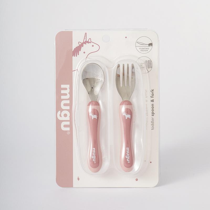 MUGU TODDLER SPOON &amp; FORK - SENDOK &amp; GARPU MAKAN BAYI