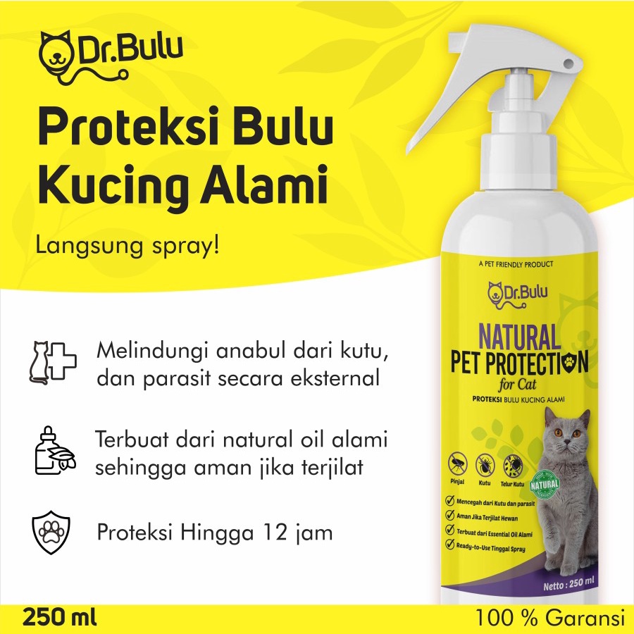 Natural Pet Protection For Cat by Dr. Bulu - Proteksi Bulu Kucing Alami