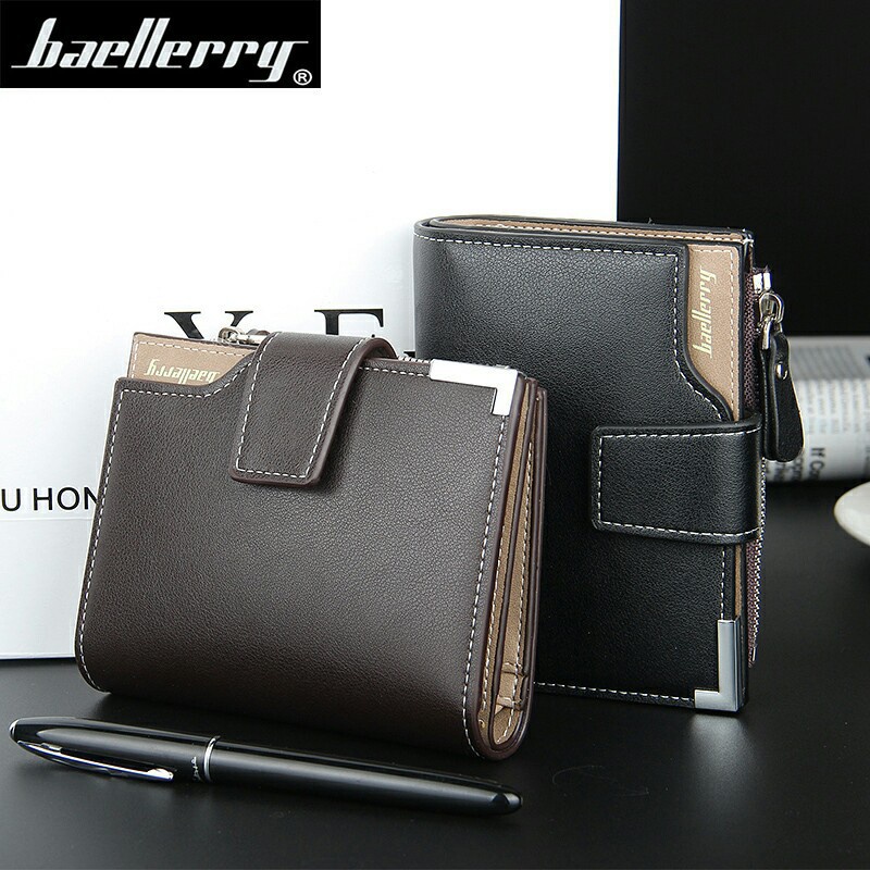 FYGALERY D1282 Dompet Pria Baellerry Ekslusif Dompet Pria Lipat Pendek Tanpa Kotak