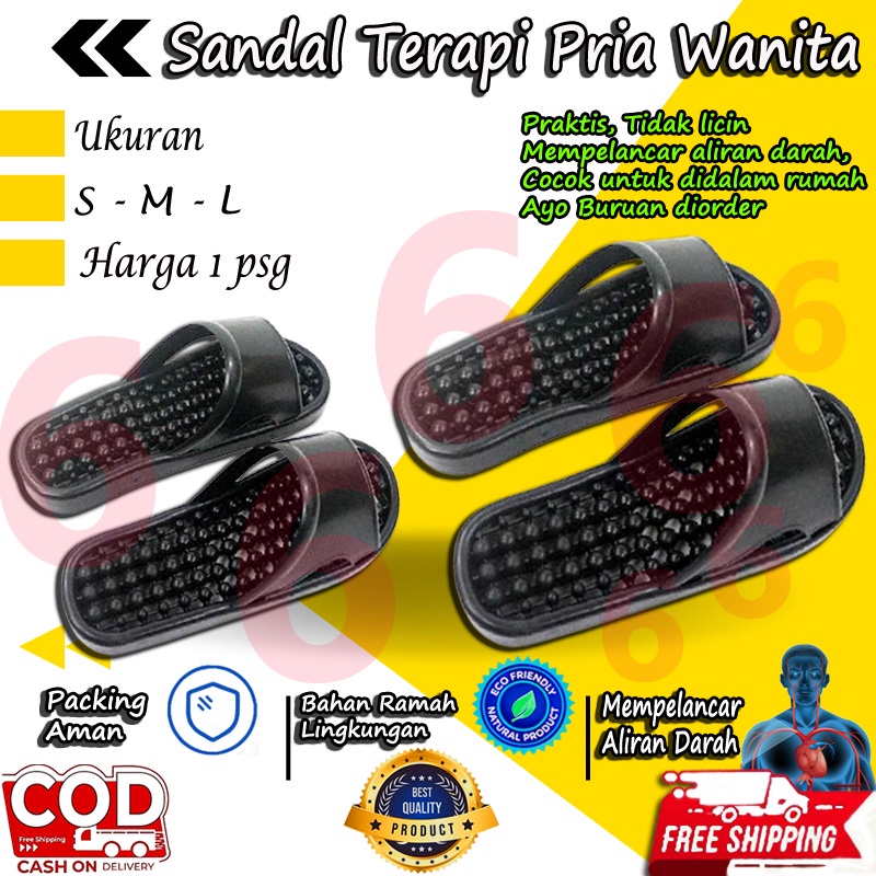 SANDAL TERAPI PRIA WANITA SENDAL PIJAT REMATIK KESEHATAN PRIA WANITA ANTI SLIP ANTI LICIN COD