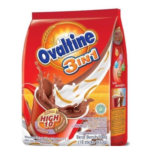 

Ovaltine 3 in 1 HEMAT 18 Sachet x 33gr 594 gram