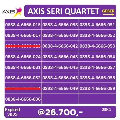 NOMOR CANTIK AXIS NOCAN