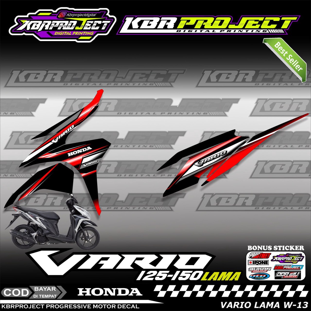 VARIO 125-150 LAMA STIKER SRTIPING MOTOR KEREN STIKER LIS VARIASI STIKER MOTOR HONDA DESAIN RACING W