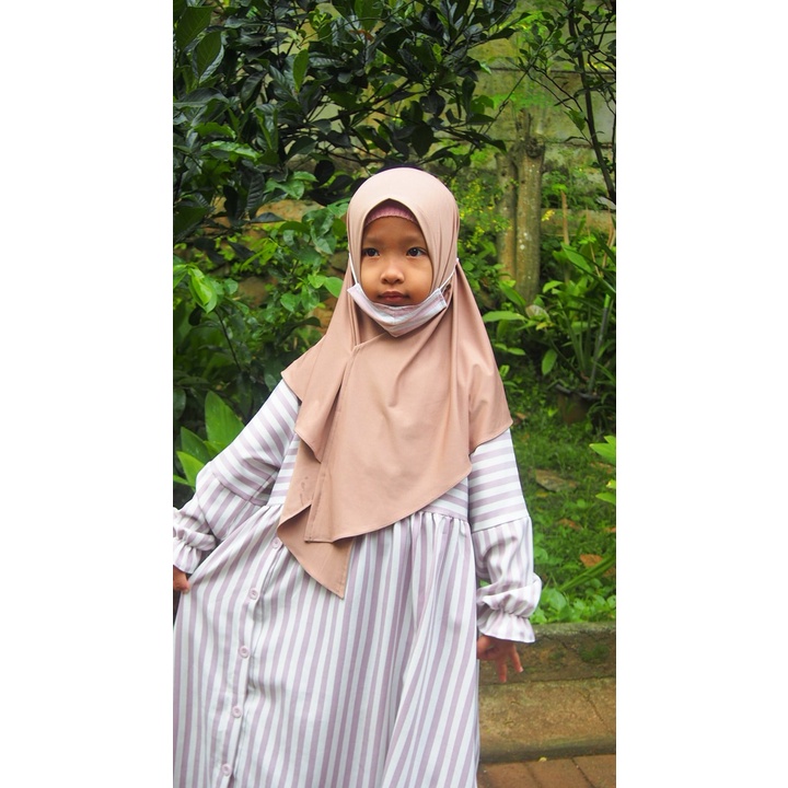 Jilbab Segitiga Instan Oval Anak 2-8 Tahun Jersey Super Premium