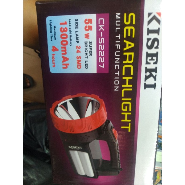 Senter Emergency LED Original Kiseki ck-s2227 55 Watt 1300mah Tahan 4 Jam Bisa Di Cas