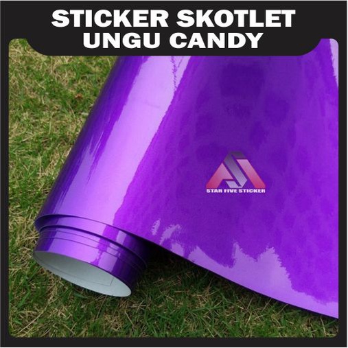 Stiker Motor Warna Ungu Metalik Candy