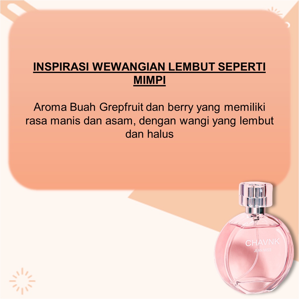 PARFUM wanita Perfume Parfum Wanita Parfum tahan lama 50ML Parfum Bunga Dan Buah Segar dan mengharukan Wewangian tahan lama