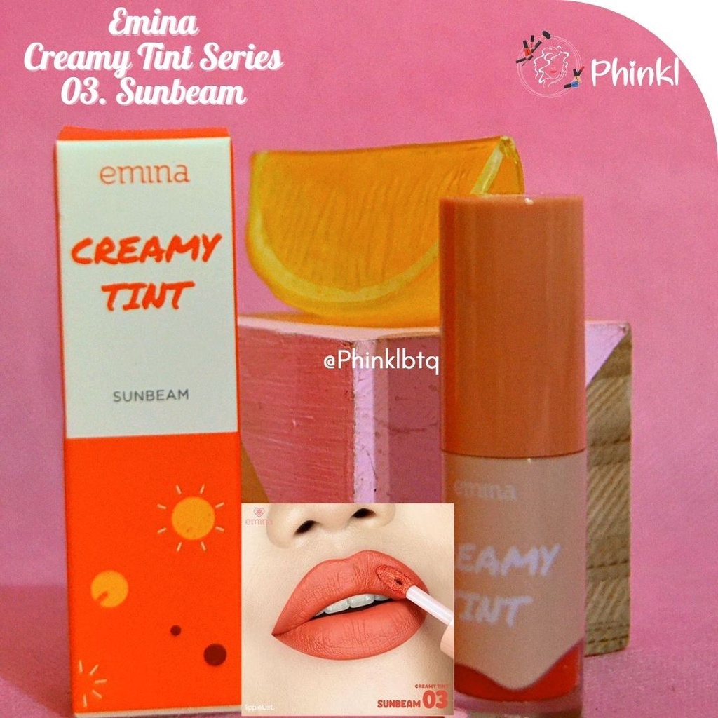 `ღ´ PHINKL `ღ´ ╰☆☆ 𝔢мιℕά ☆☆╮ Emina creamy tint lip lipstick cair cocok untuk remaja warna natural