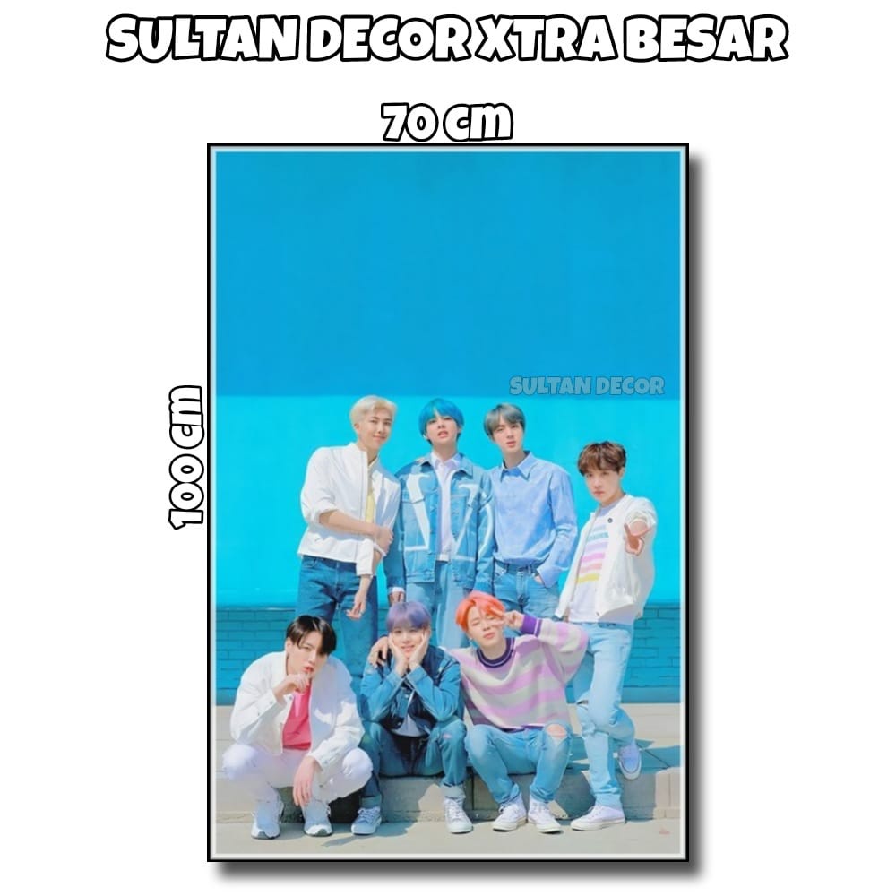 LUKISAN POSTER CETAK BTS XTRA BESAR UKURAN 100X70CM 150X100CM HIASAN DINDING KPOP BTS / POSTER BTS S