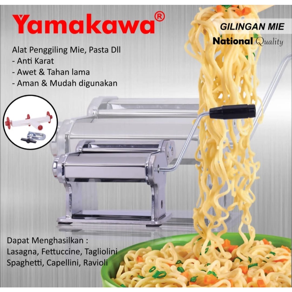 GILINGAN MIE DOUBLE ALAT PEMBUAT MIE 2 IN 1 SNI FREE PACKING BOX FBL