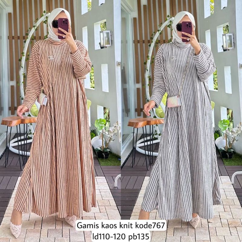 Gamis Knit Salur Terbaru / Gamis Rayon Terbaru / Gamis Crinkle Terbaru / Gamis Jumbo Terbaru / Midi 