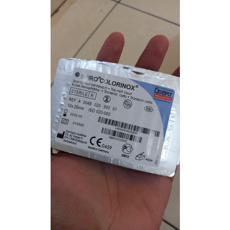 Endo jarum ekstirpasi / Barbed broach dentsply spiro colorinox