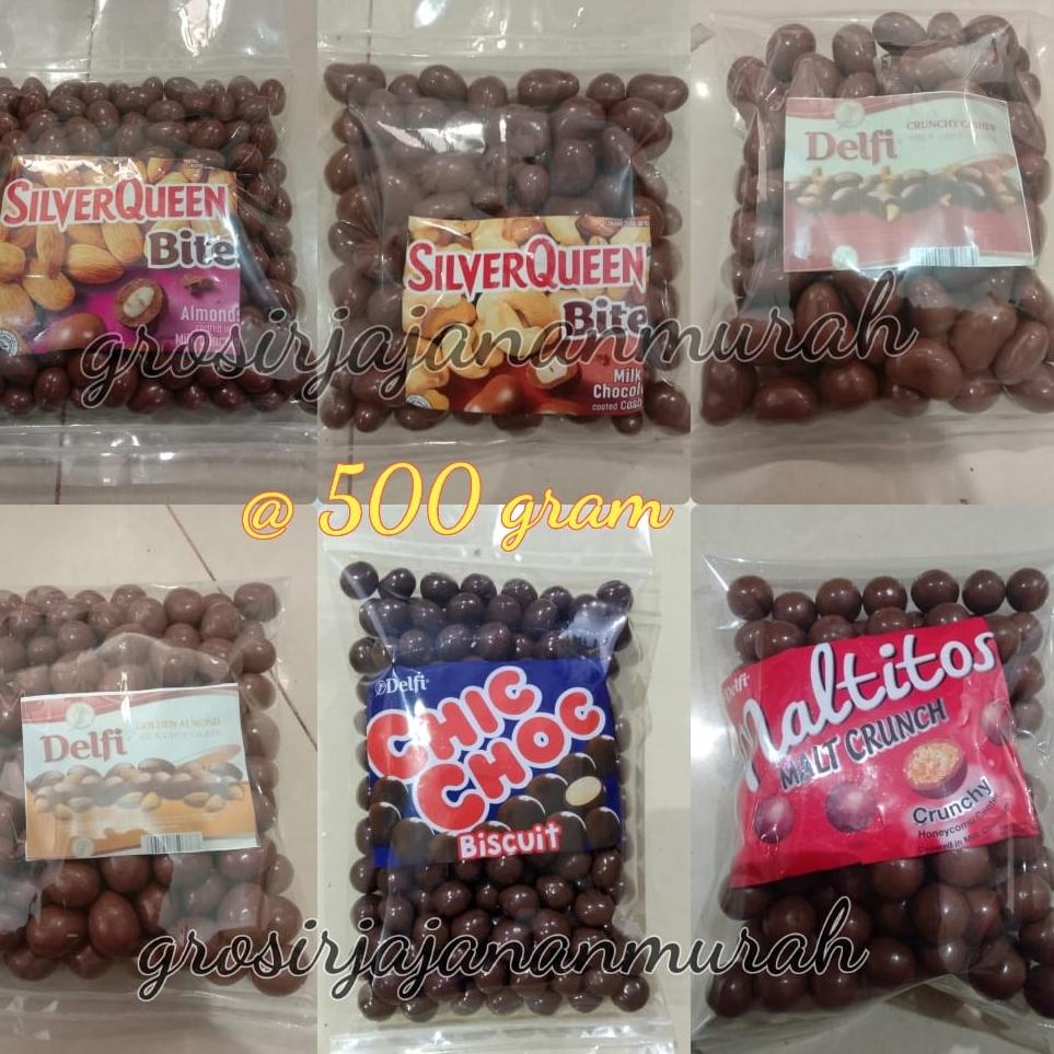 

✫ SIAP KIRIM SILVER QUEEN BITES ALMOND/ MEDE 500 GR COKLAT DELFI CHIC CHOC MALTITOS PARCEL COKELAT LEBARAN ➱