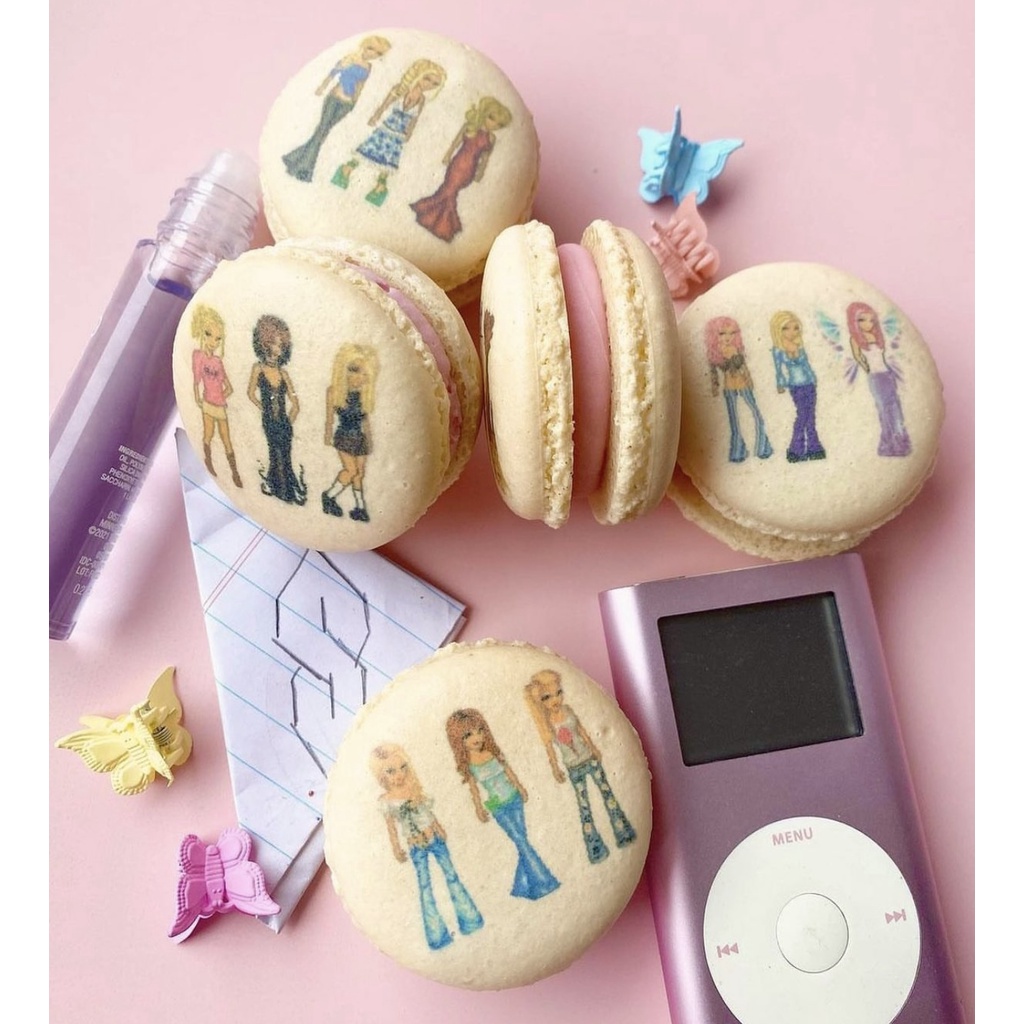 Macaron Custom 2D Bisa Tambah Foto Tulisan Dan Hiasan