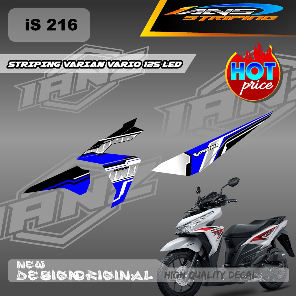 NEW STRIPING SEMI FULL HONDA VARIO 125 LED / STIKER CUSTOM VARIAN WARNA / DECAL STIKER KERETA HONDA VARIO 125 LED IS216