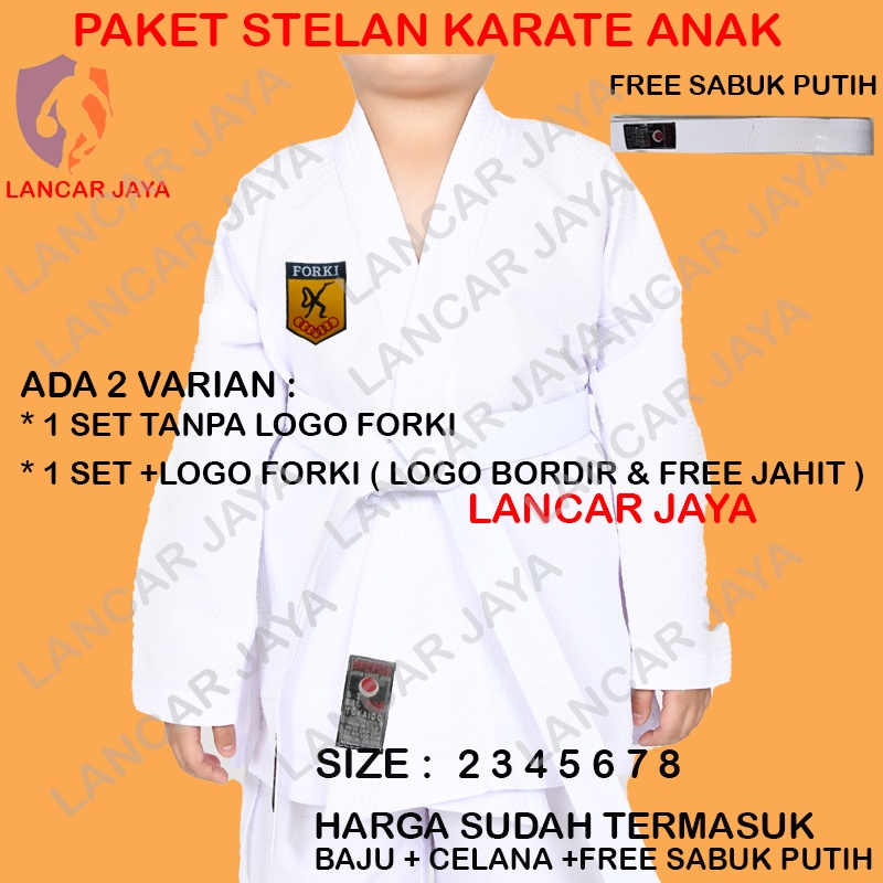 BAJU KARATE ANAK - SABUK PUTIH