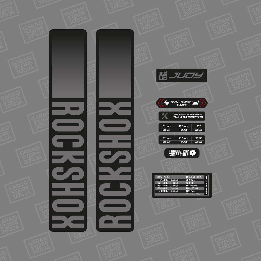 Decal Stiker Fork Rockshox Judy 2021