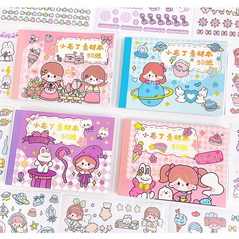 Isi 50 Lembar Sticker Buku Deco Lucu Momo Stiker Anti Air Tumblr DIY Hp Stiker Motif Kartun Lucu ala Korea Dekorasi Buku Diary Memo Journal Catatan Harian Anak Sekolah Alat Tulis Bahan Kertas Jepang Bisa Untuk Kado Ulang Tahun gift box @banyak