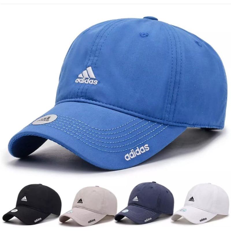 TOPI DISTRO PRIA DAN WANITA KOREA STYLE /TOPI SPORT IMPORT MODEL CAP BORDIR ADDIDAS NIMBUL MATERIAL COTTON PREMIUM BISA BAYAR DI TEMPAT