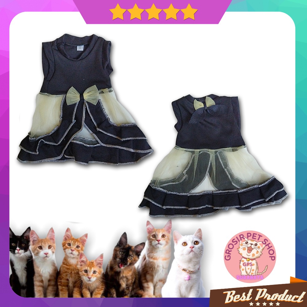 Pakaian Baju Kaos Kucing Model Dress Lucu size S M L ecer grosir / Pakaian &amp; Aksesoris Hewan